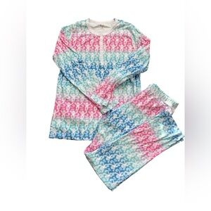 Roller Rabbit Size Small Ombré Monkey Pajama PJ Set ***FLAWS*** See pics